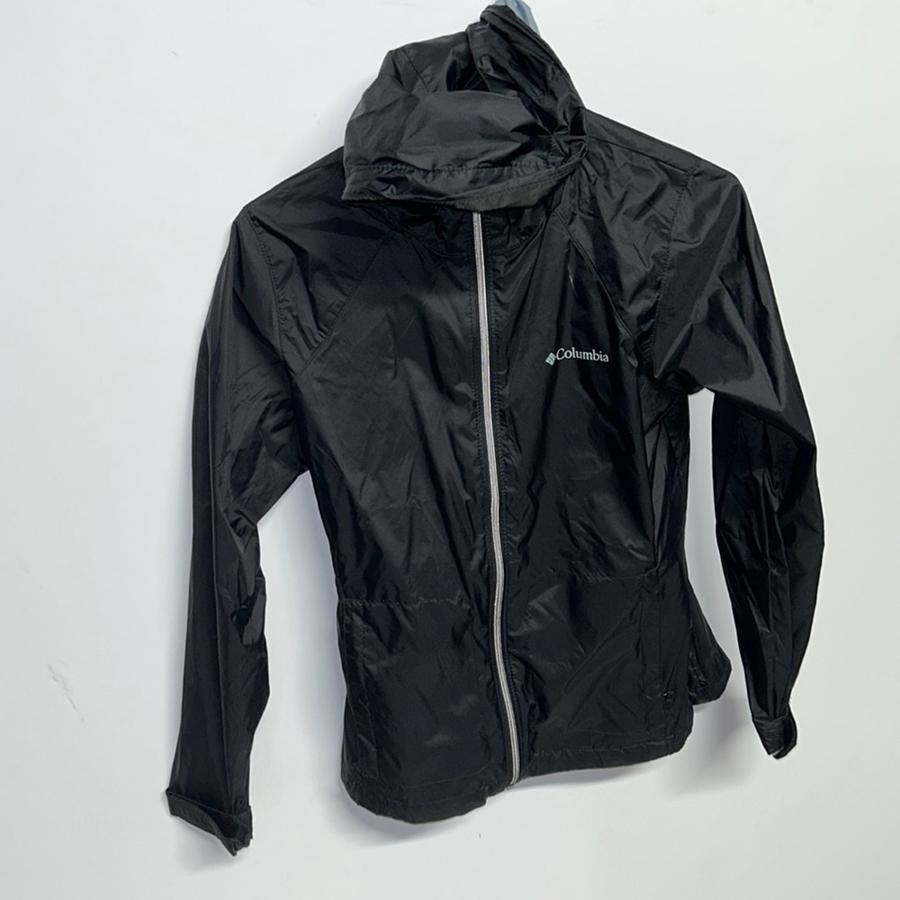 Columbia black rain jacket